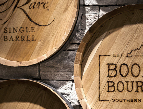 Barrels at Book & Bourbon Southern Kitchen